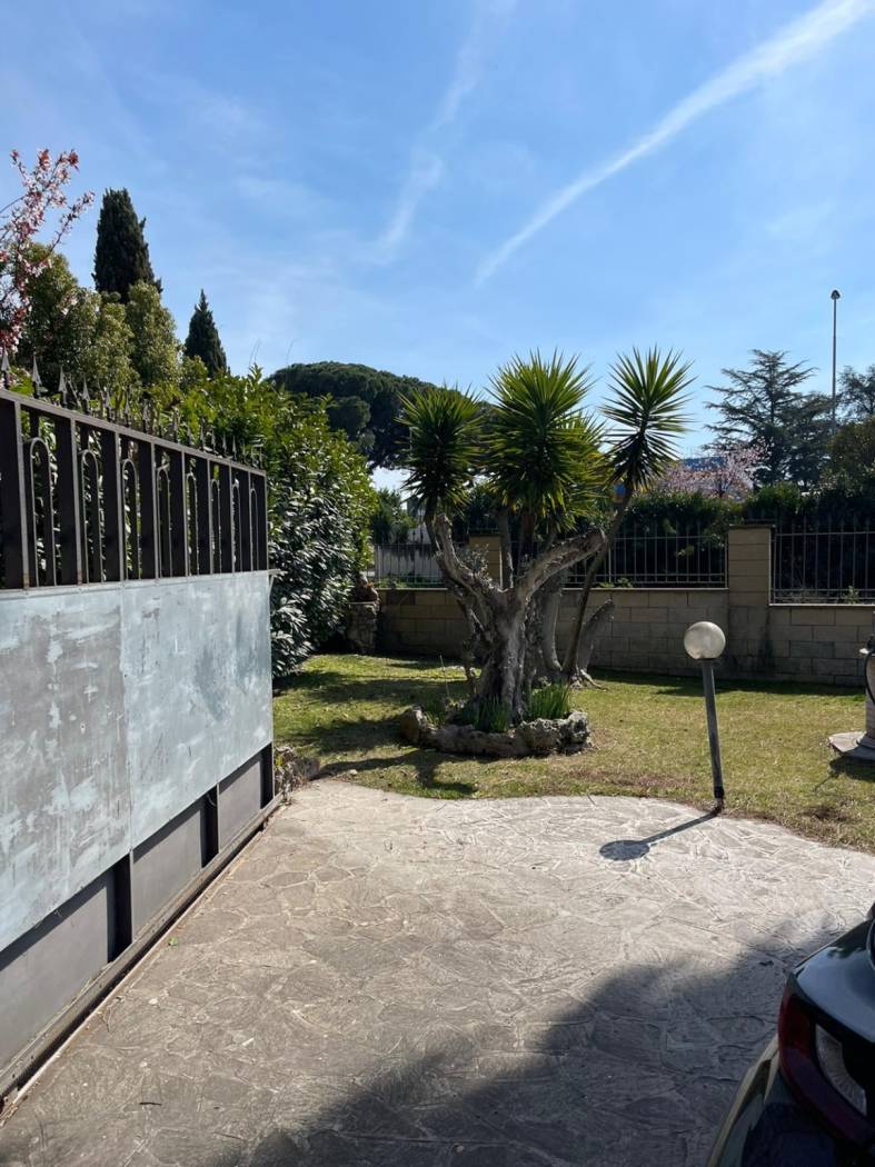 Vendesi Villa bifamiliare , immersa nel verde e sita in Ciampino , Via dei Laghi . Due livelli , piano terra composto da salone con angolo cottura, 
