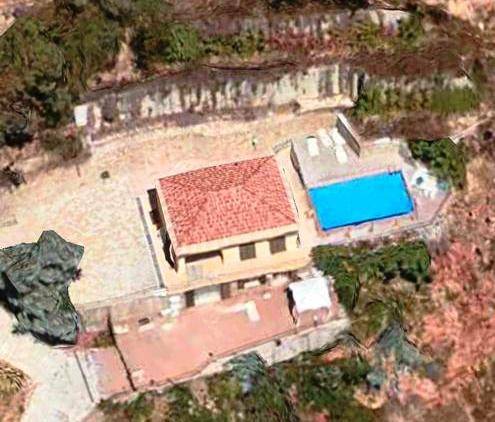 villa vista con il drone