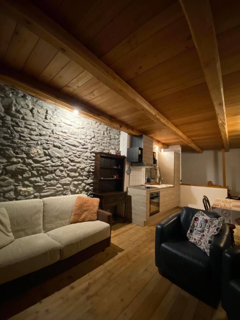 bardonecchia in the hamlet of les arnauds we are selling an apartment in grangia like new with stone and wood finishes comprising: entrance hall, 