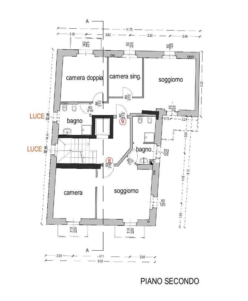 pianta piano secondo