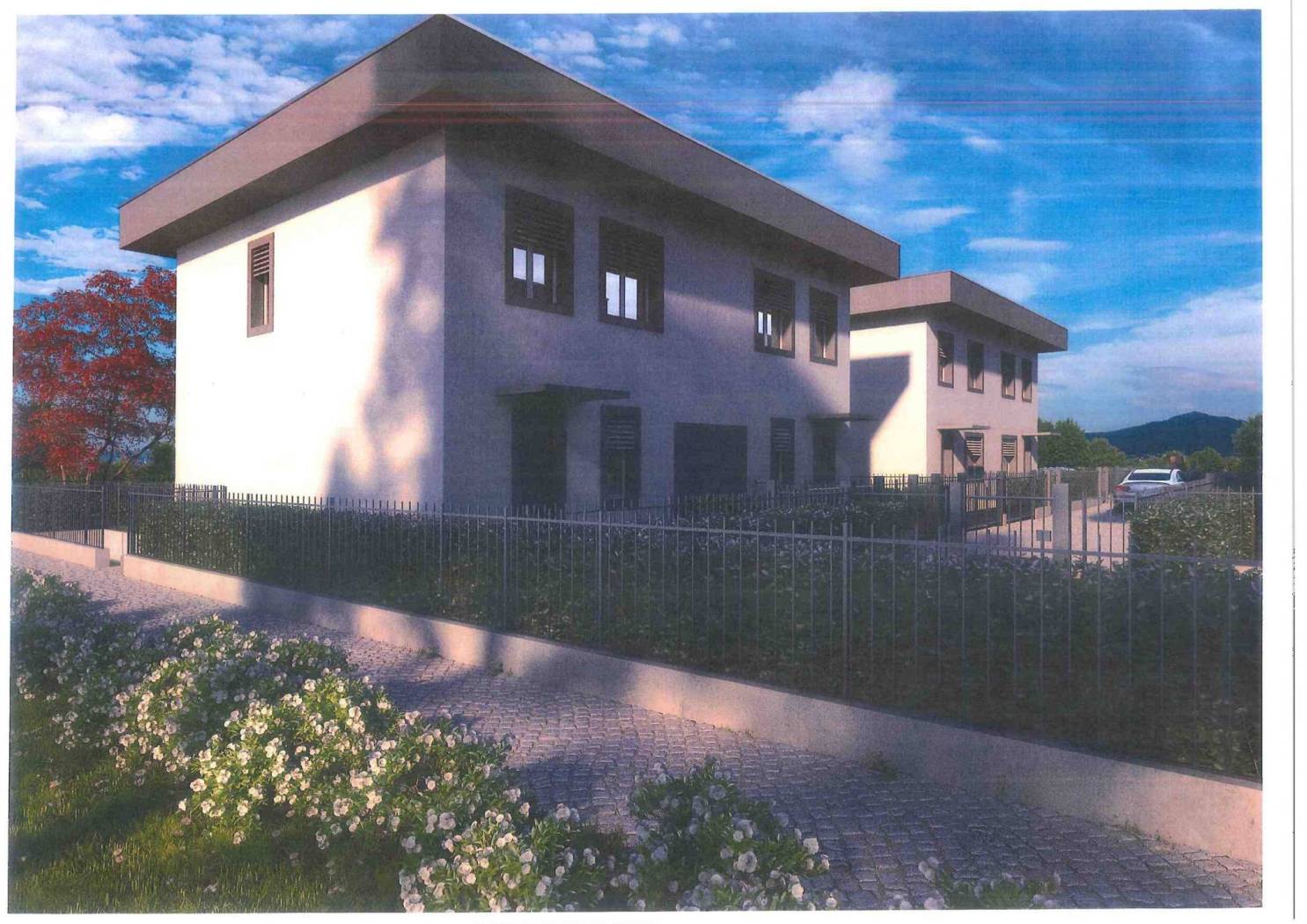 Vicino al centro paese e ai servizi di necessità, mezzi di trasporto, scuole ecc.. proponiamo una nuova realizzazione immobiliare! 8 ville con 