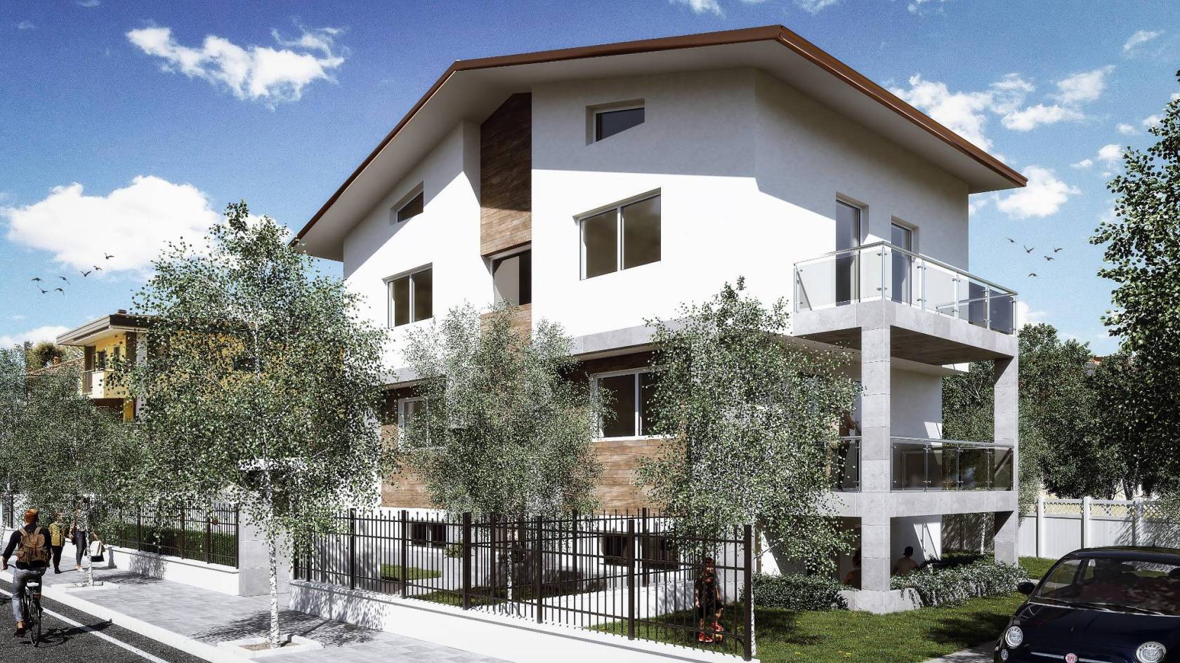 Arluno via Galileo Galilei N°7 palazzina di soli 4 appartamenti . Vendesi appartamento al primo piano di mq 60 CON TERRAZZINO oltre a mq 67 di locale 