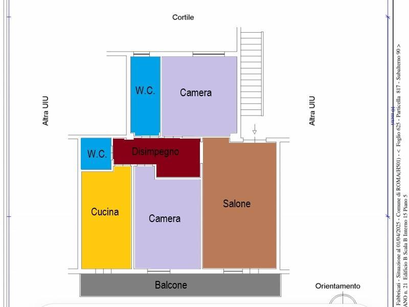 ROMA – Villa Gordiani - Ad un passo dalla Metro C Teano proponiamo in vendita un appartamento sito al 5° piano di un signorile palazzo di 8, con 