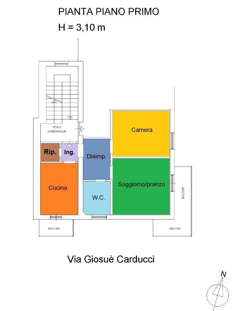 Fonte Nuova - località Tor Lupara - Proponiamo in vendita un ampio bilocale di 65 mq al primo piano di una palazzina in cortina, vicina a tutti i 