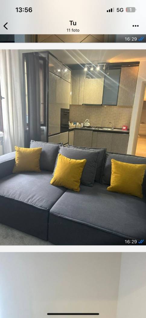 LEGNANO. Proponiamo ampio tre locali al piano terra composto da ingresso sul soggiorno con cucina a vista, due camere, bagno. COMPLETAMENTE ARREDATO. 