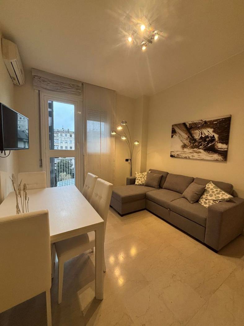 In a high standing building : a small, comfortable, sunny apartment ;for rent ; 1 Living room , 1 bedroom , an equipped kitchen corner, a marble 